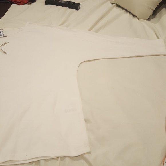 Calvin Klein 3/4 sleeve white top Size Large - Picture 6 of 6